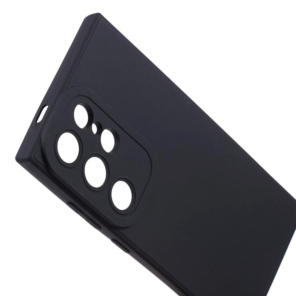Samsung Galaxy S24 Ultra Mat Fleksibel Plastik Mobil Cover - Sort