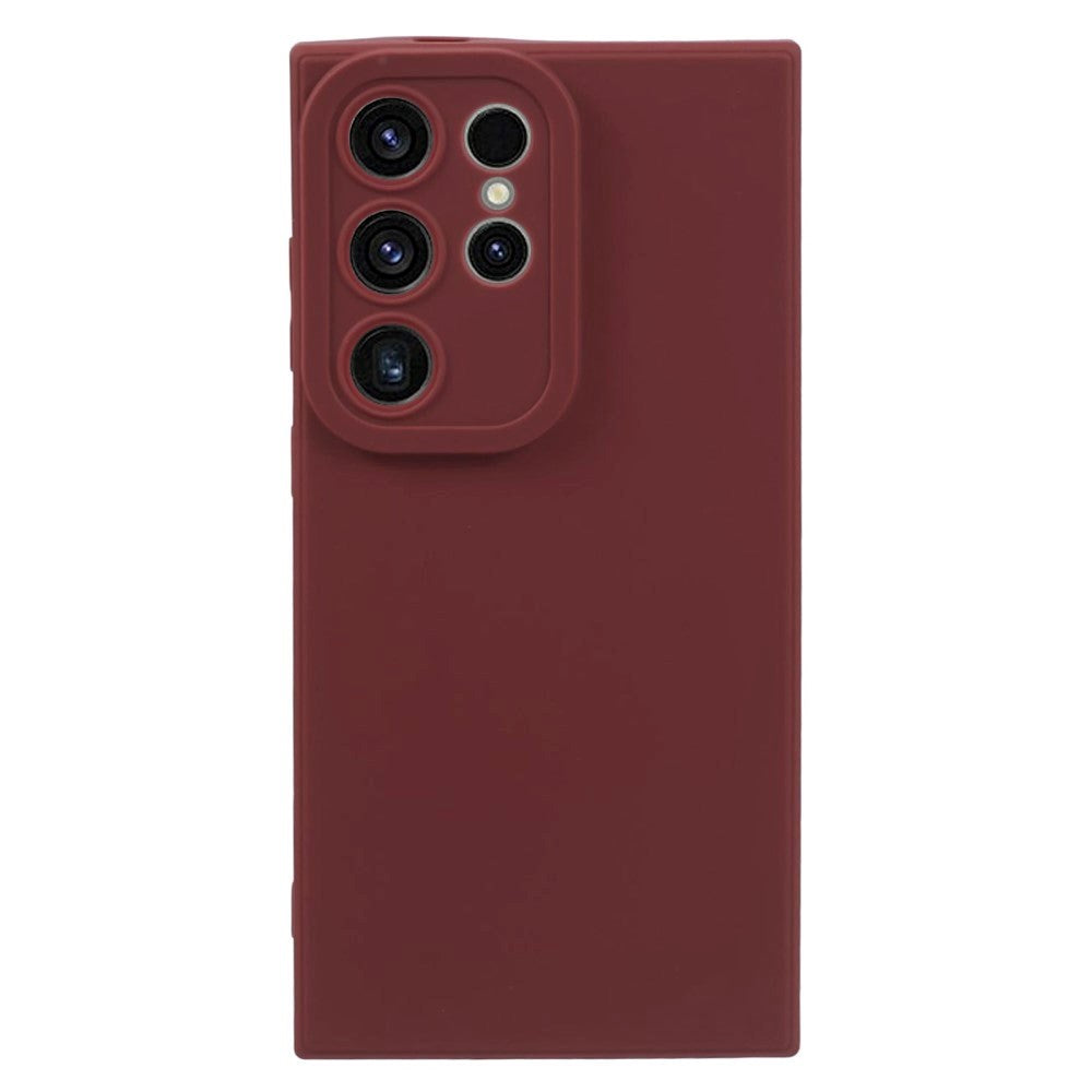 Samsung Galaxy S24 Ultra Mat Fleksibel Plastik Mobil Cover - Rød