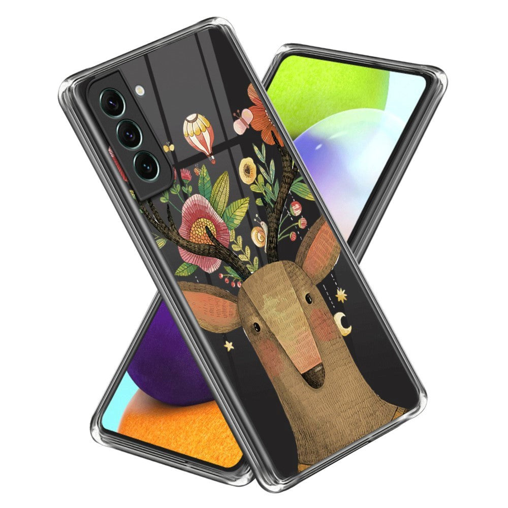 Samsung Galaxy S24 Plastik Transparent Mobil Cover m. Motiv - Hjort