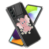 Samsung Galaxy S24 Plastik Transparent Mobil Cover m. Motiv - Lyserød Elefant