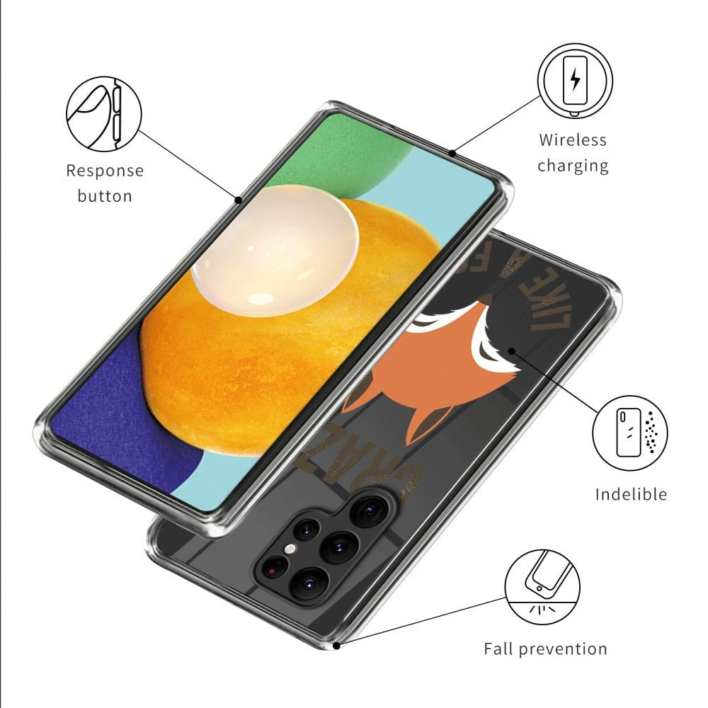Samsung Galaxy S24 Ultra Fleksibelt Plastik Mobil Cover m. Motiv - Ræv