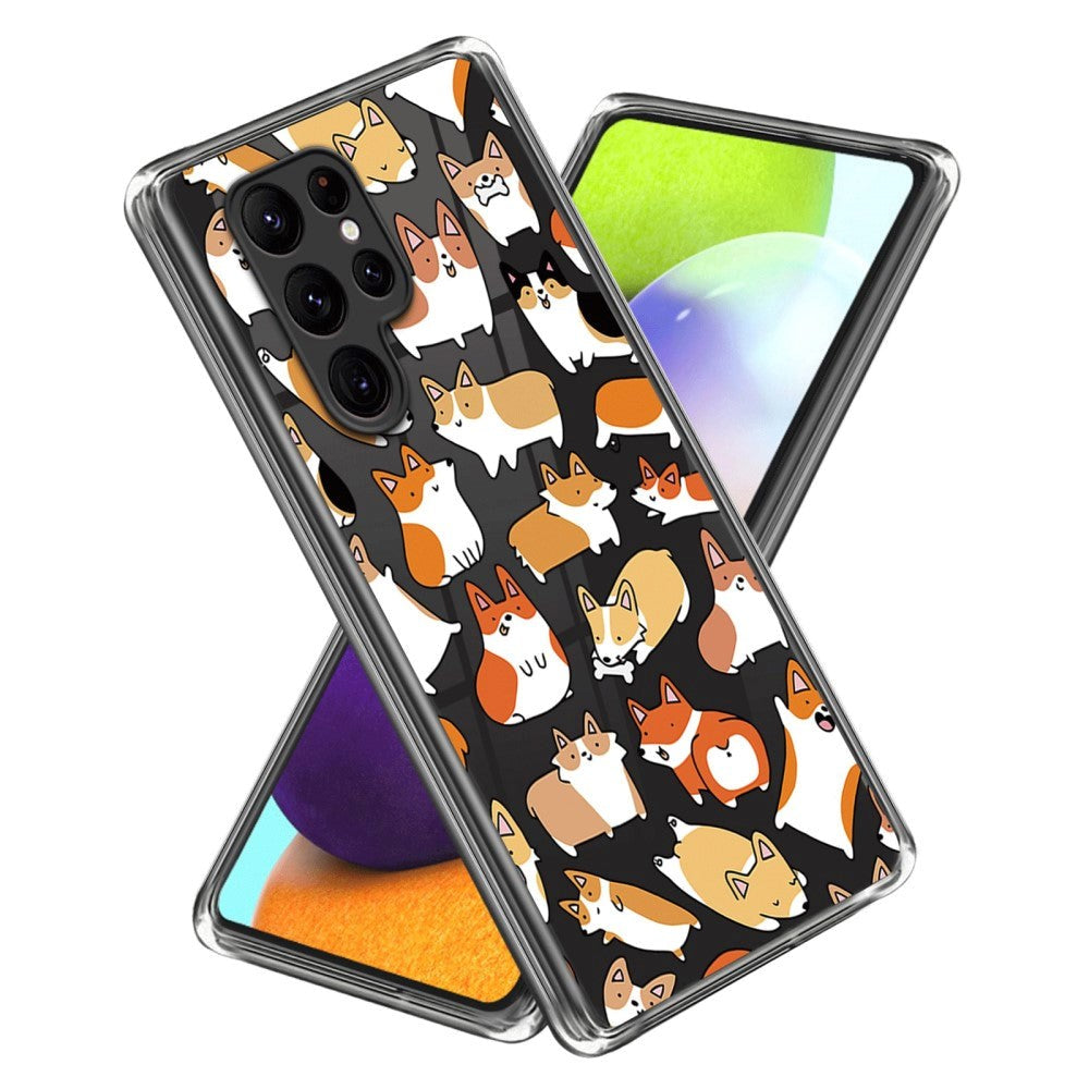Samsung Galaxy S24 Ultra Fleksibelt Plastik Mobil Cover m. Motiv - Hunde