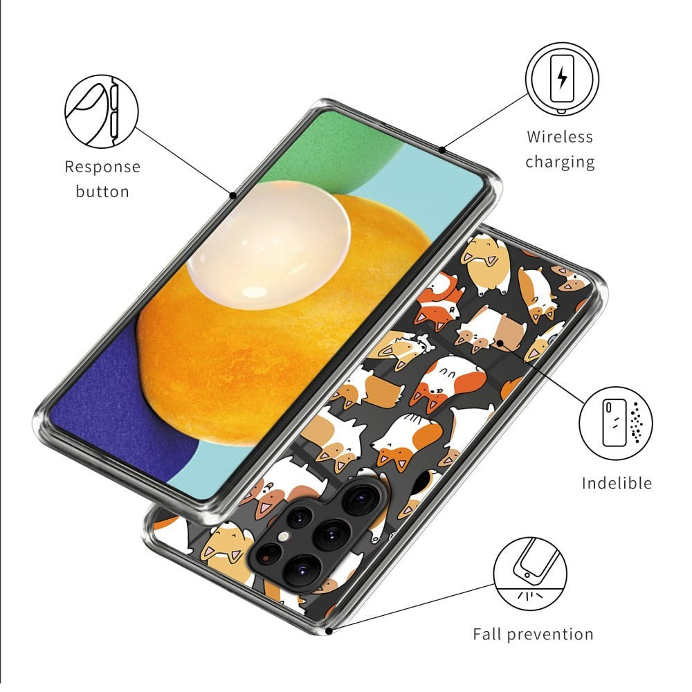 Samsung Galaxy S24 Ultra Fleksibelt Plastik Mobil Cover m. Motiv - Hunde