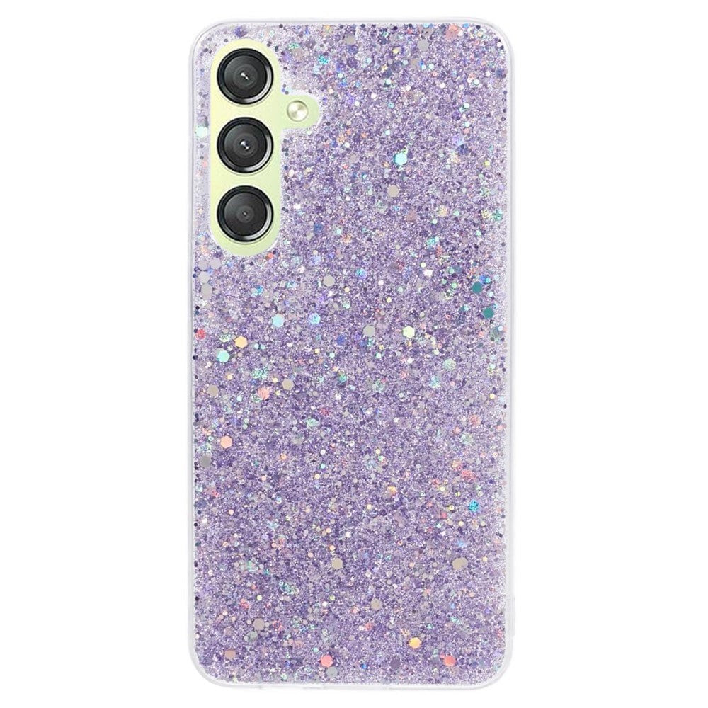 Samsung Galaxy S24 Glitter Mobil Cover - Lilla
