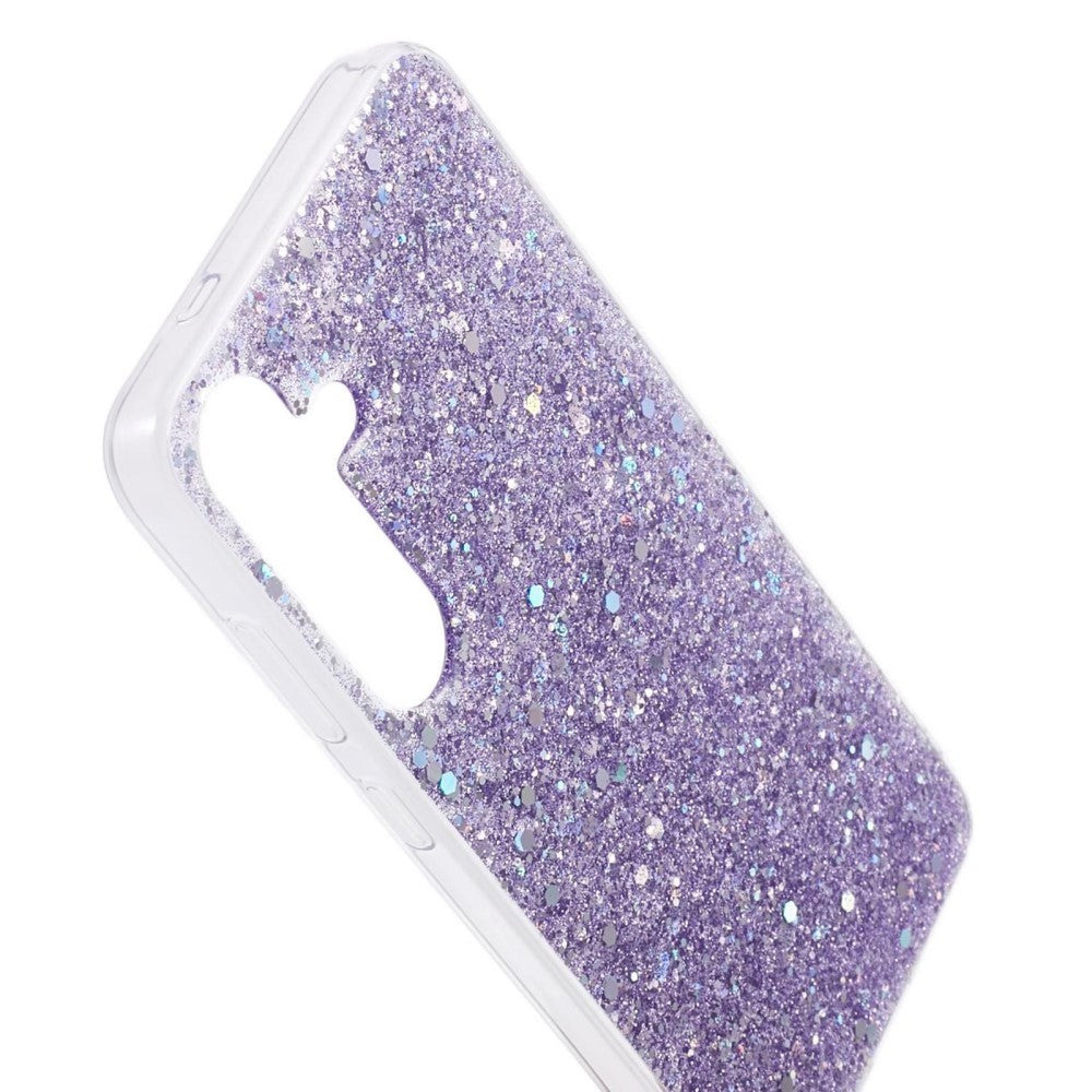 Samsung Galaxy S24 Glitter Mobil Cover - Lilla