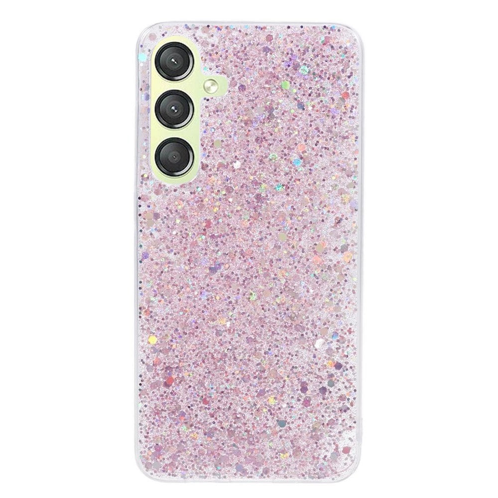Samsung Galaxy S24 Glitter Mobil Cover - Pink