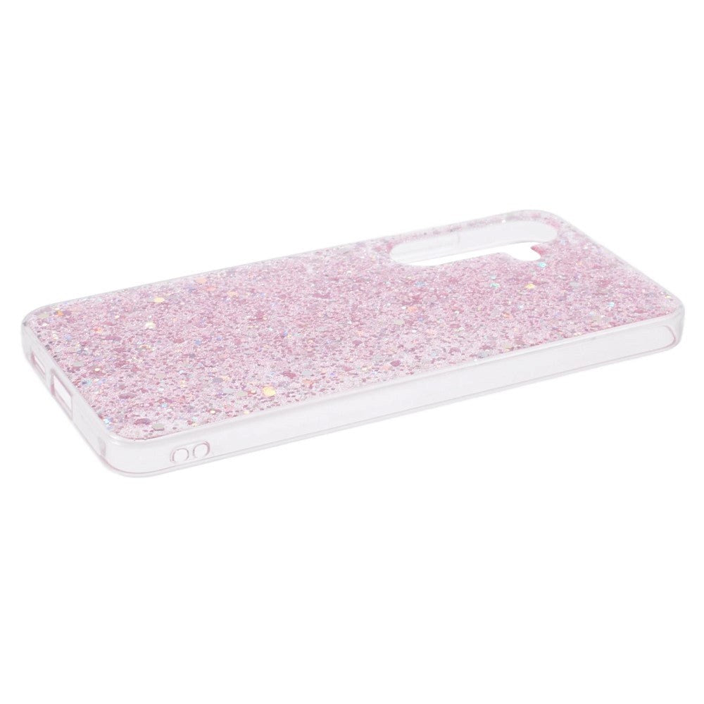 Samsung Galaxy S24 Glitter Mobil Cover - Pink