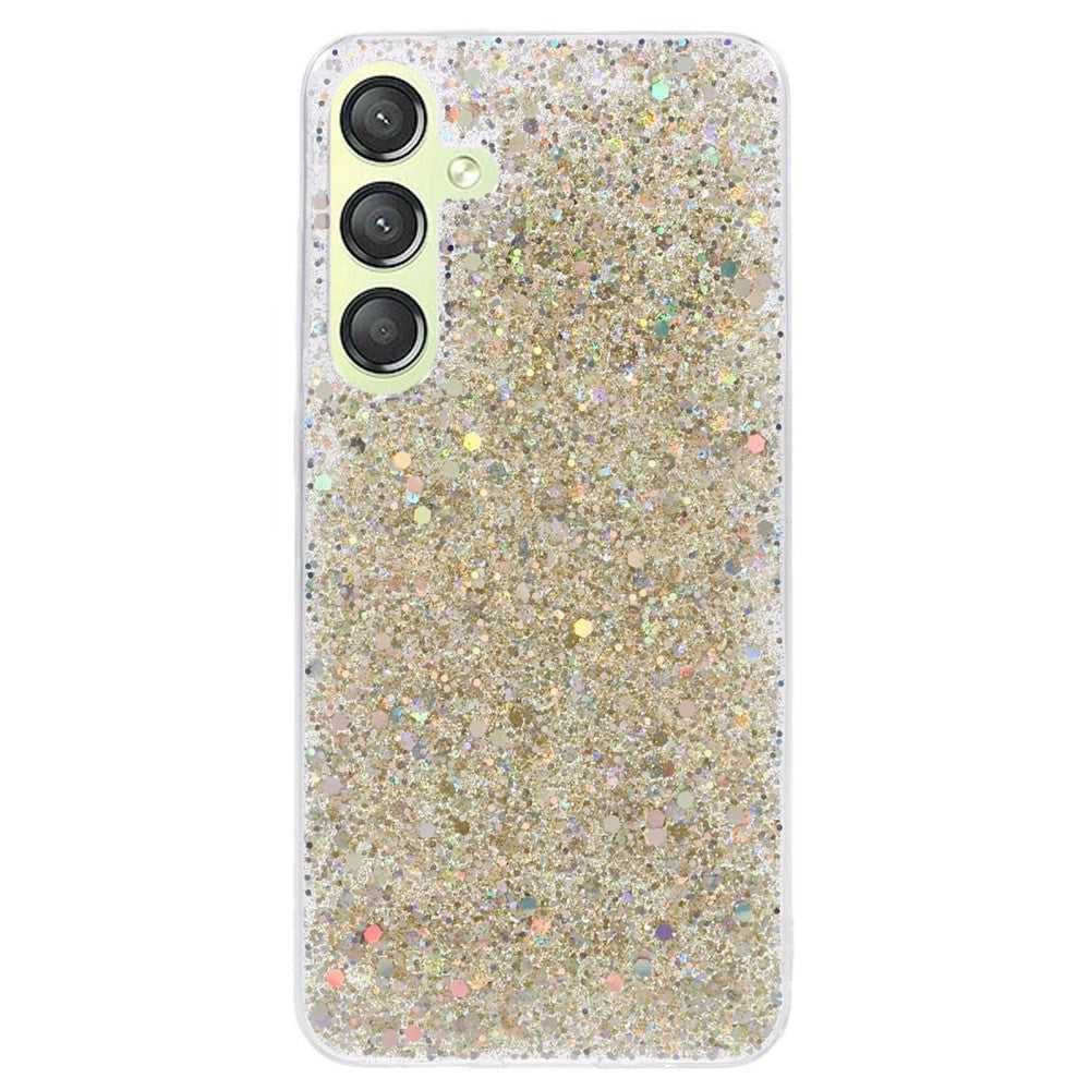 Samsung Galaxy S24 Glitter Mobil Cover - Guld