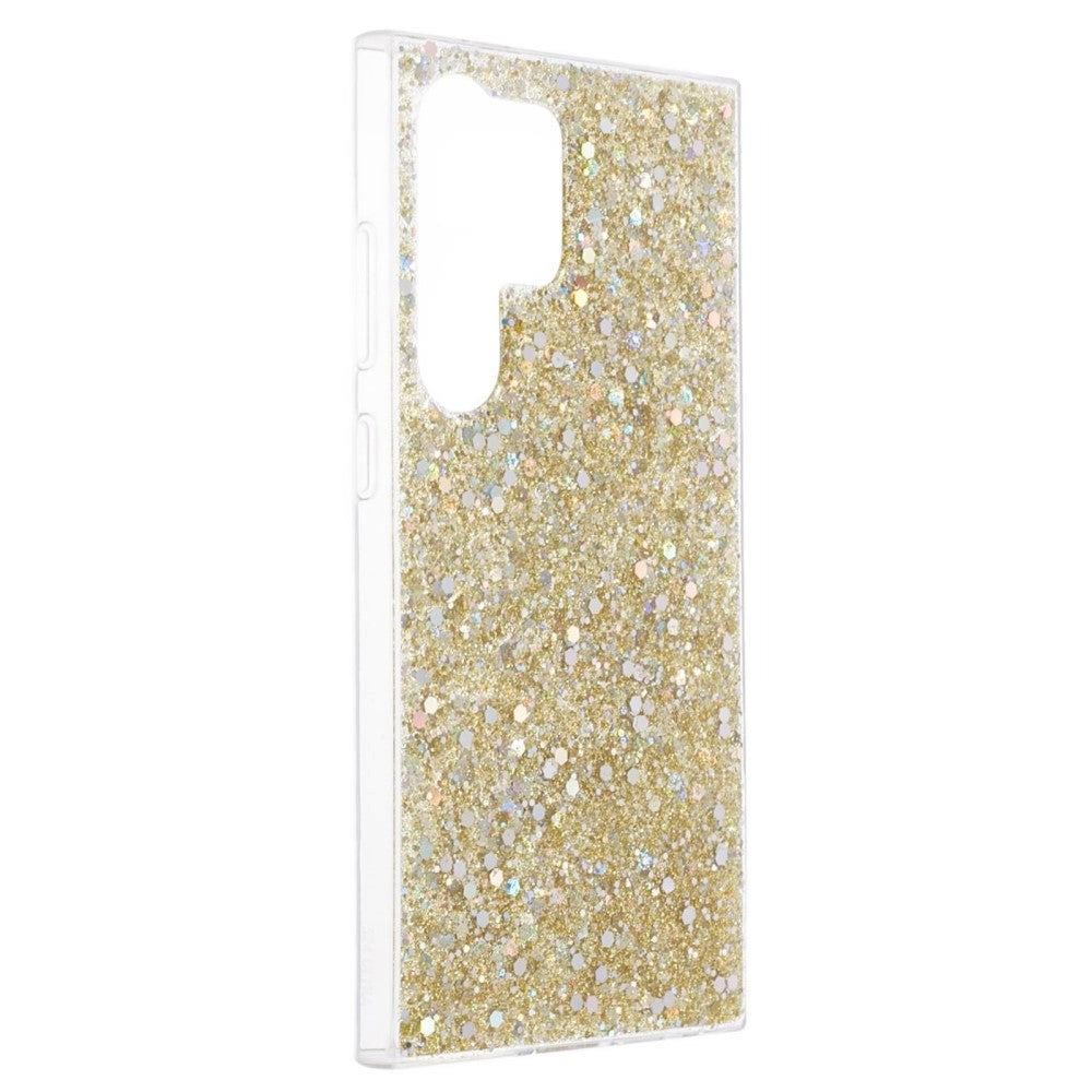 Samsung Galaxy S24 Ultra Glitter Mobil Cover - Guld