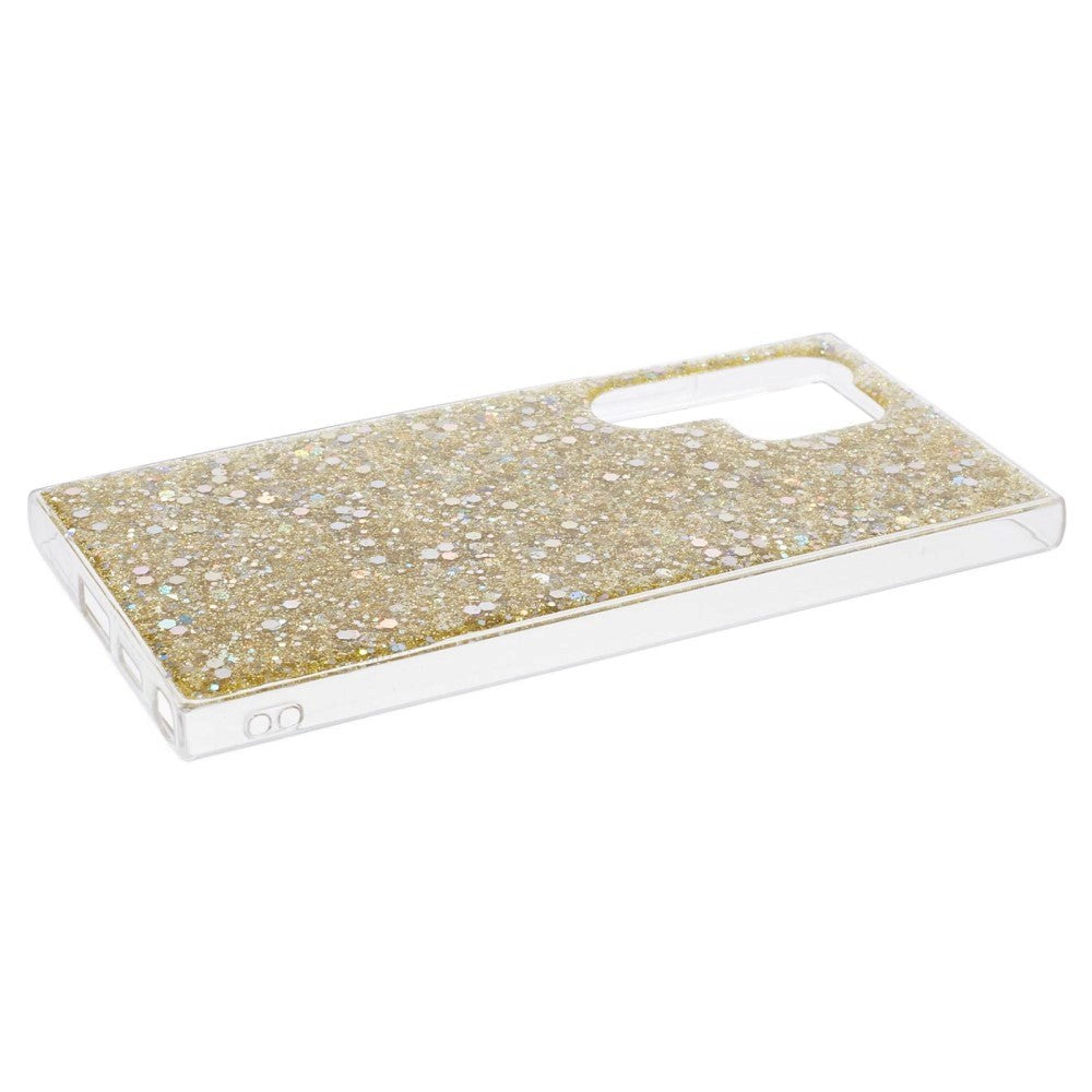Samsung Galaxy S24 Ultra Glitter Mobil Cover - Guld