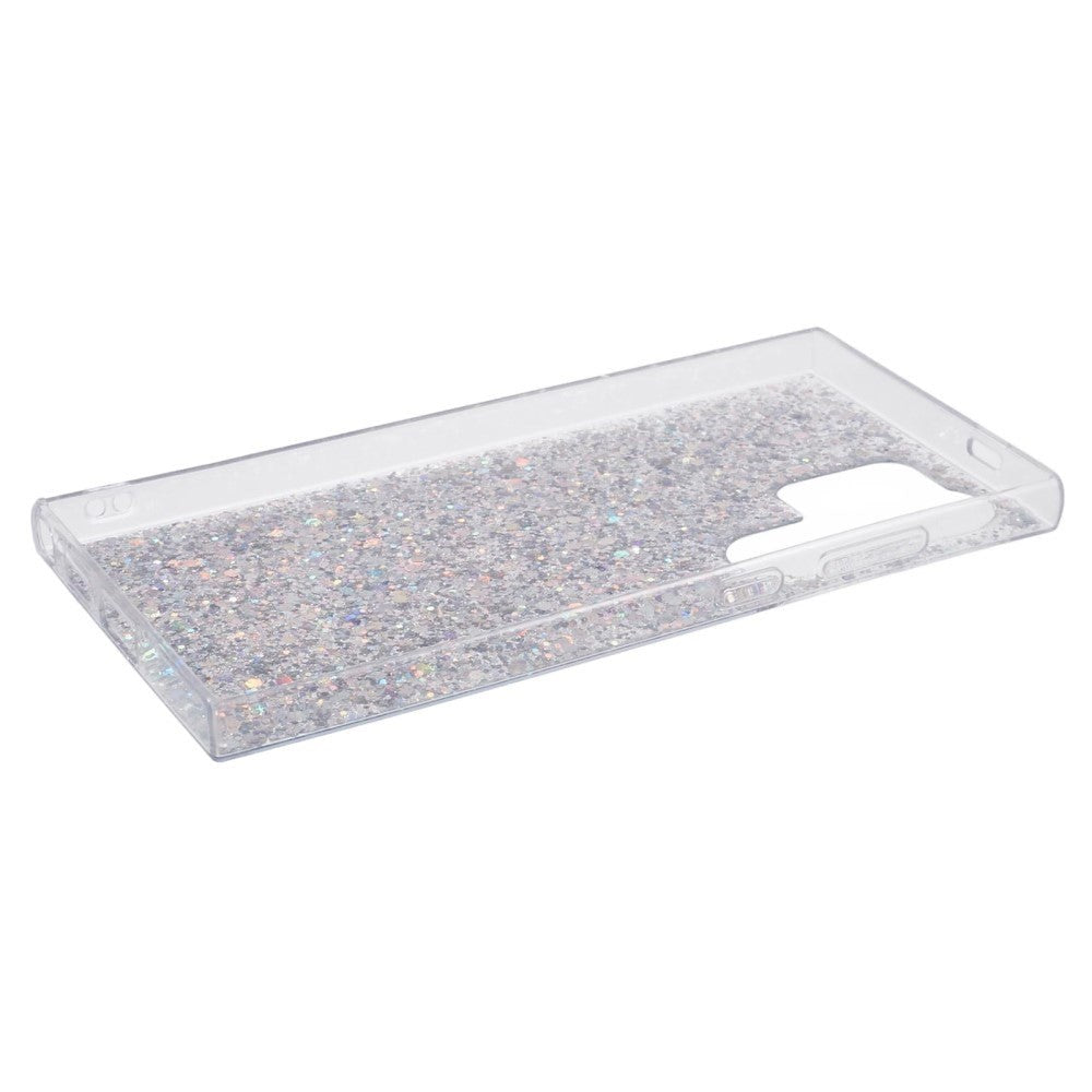 Samsung Galaxy S24 Ultra Glitter Mobil Cover - Sølv