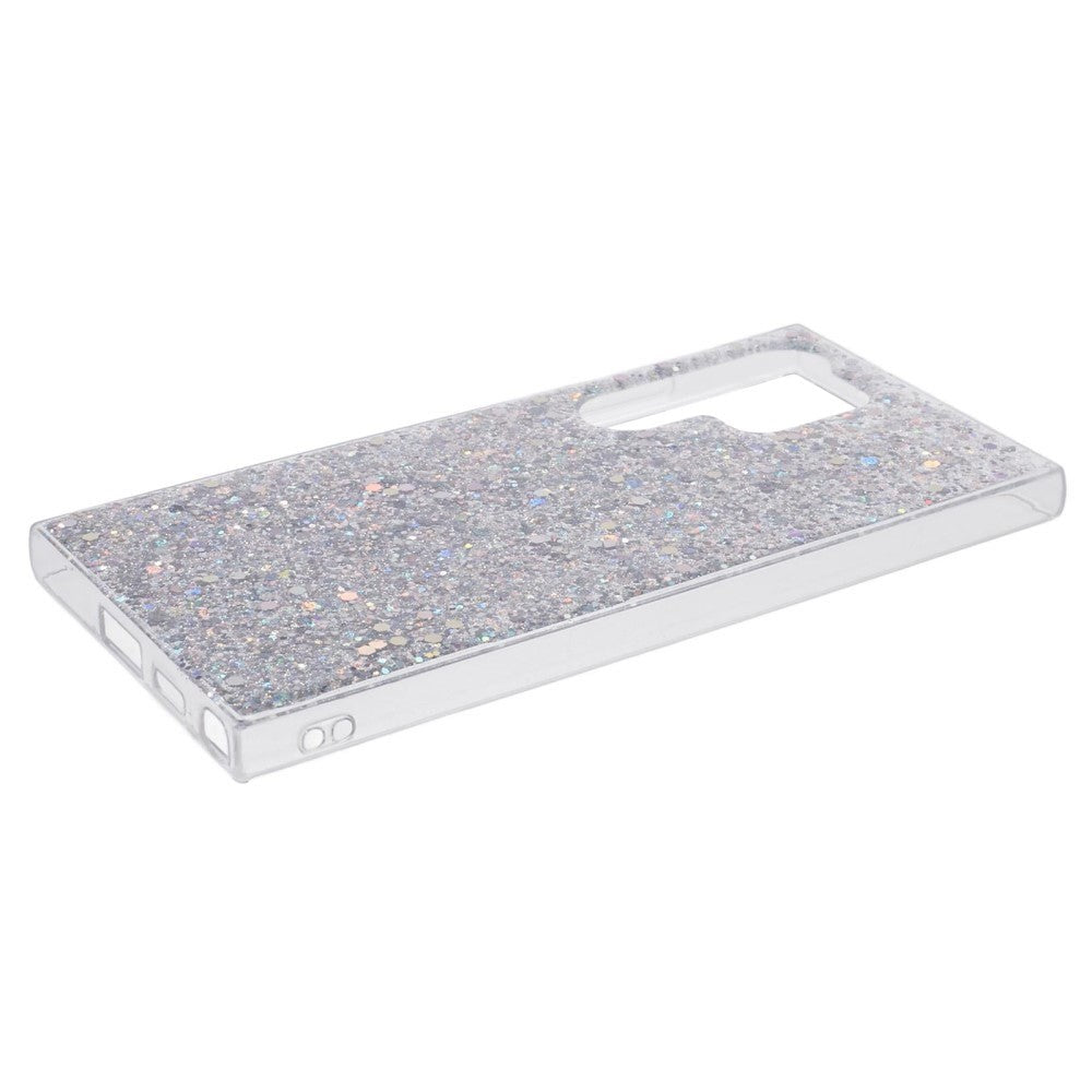 Samsung Galaxy S24 Ultra Glitter Mobil Cover - Sølv