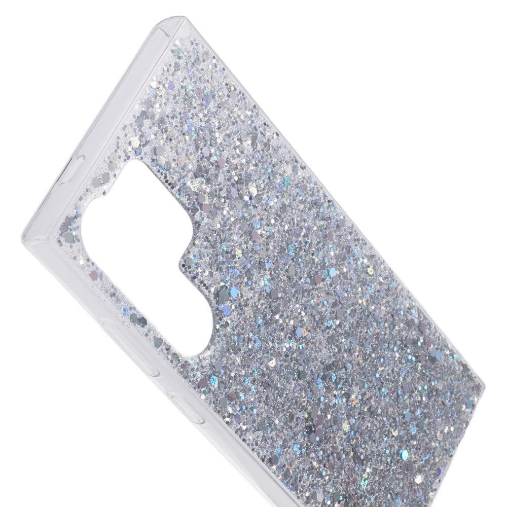 Samsung Galaxy S24 Ultra Glitter Mobil Cover - Sølv