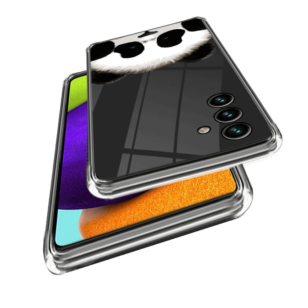 Samsung Galaxy A55 Fleksibel Plastik Mobil Cover - Gennemsigtig / Panda