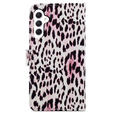 Samsung Galaxy A35 (5G) Læder Mobil Cover m. Pung og Strop - Leopard