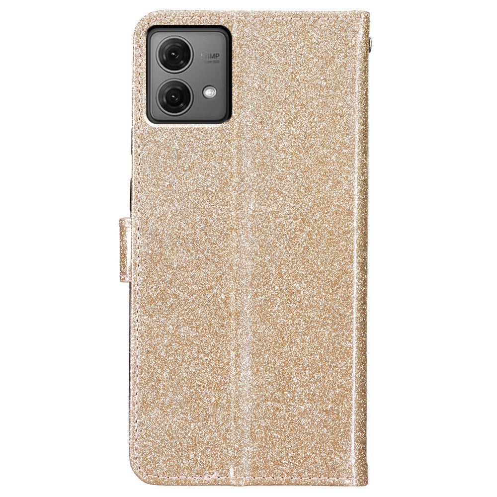 EIDERWOOD Motorola Moto G84 Læder Mobil Cover m. Pung & Strop - Glimmer - Guld