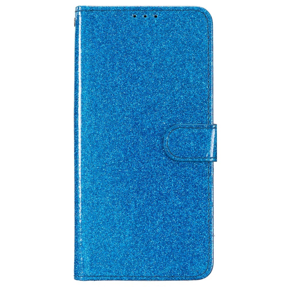 Samsung Galaxy A55 (5G) Læder Mobil Cover m. Pung & Strop - Glimmer - Blå