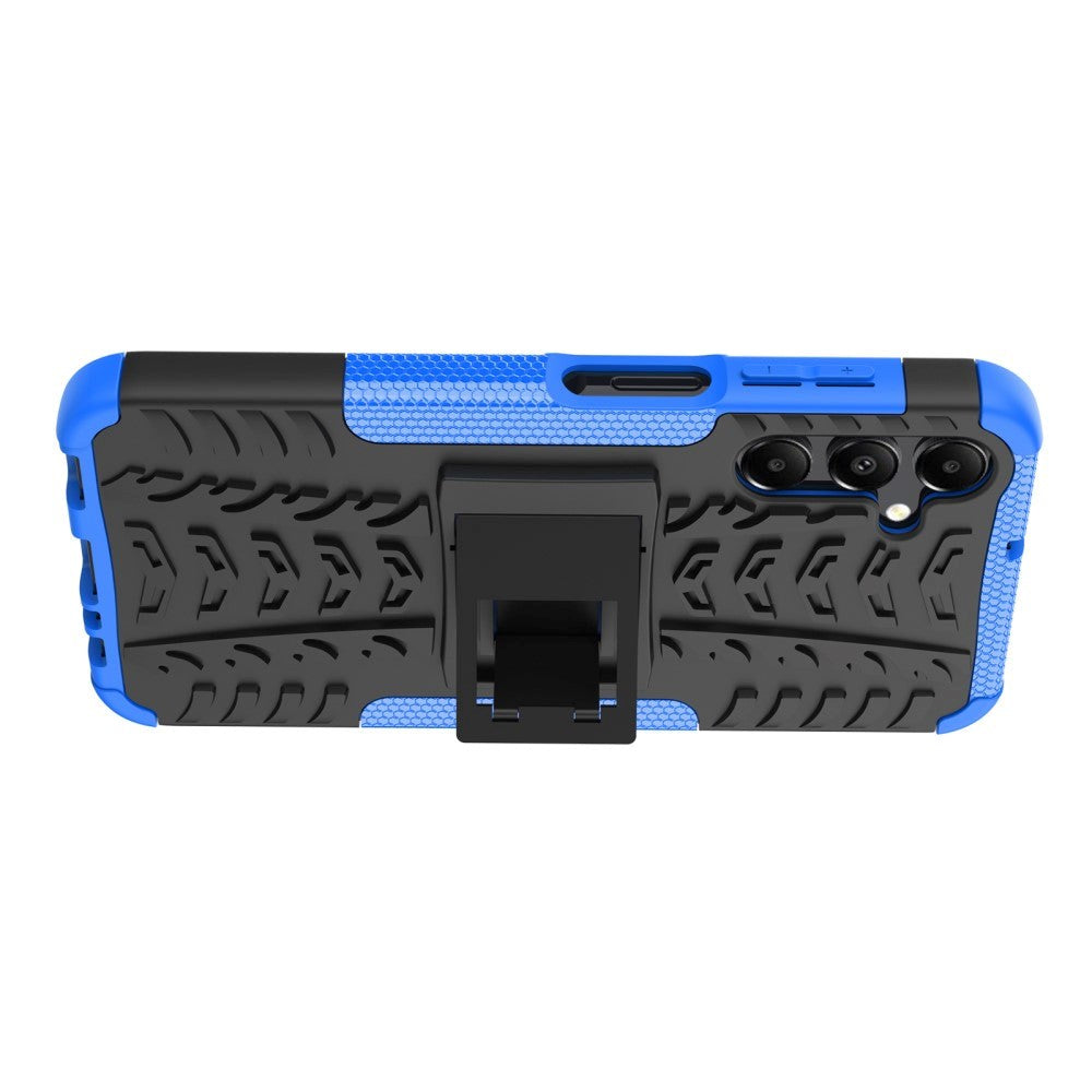 Samsung Galaxy A15 (5G) / A15 Cool Tyre Håndværker Mobil Cover m. Stander - Sort / Blå