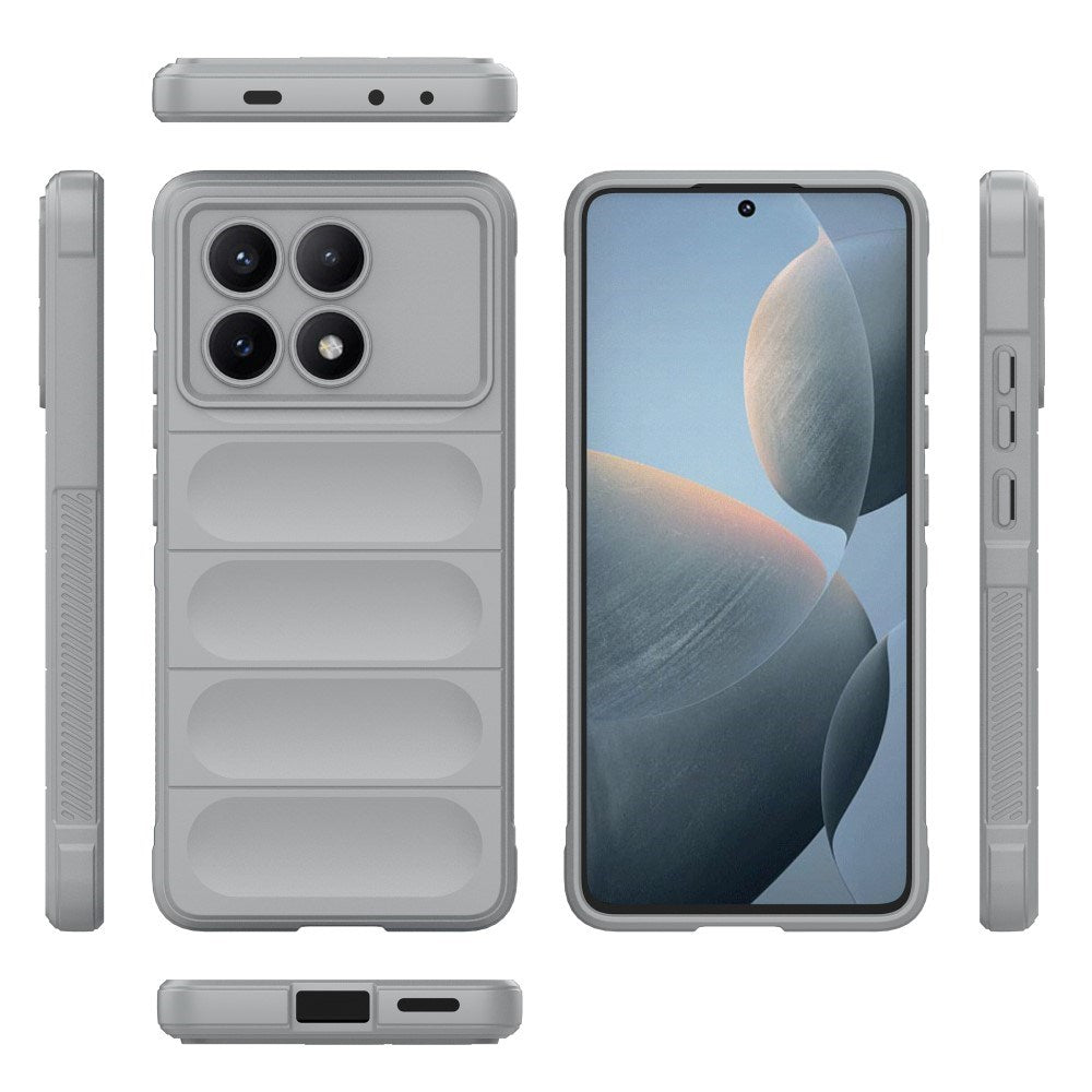 EIDERWOOD Xiaomi Poco X6 Pro Fleksibelt Plastik Mobil Cover - Lysegrå