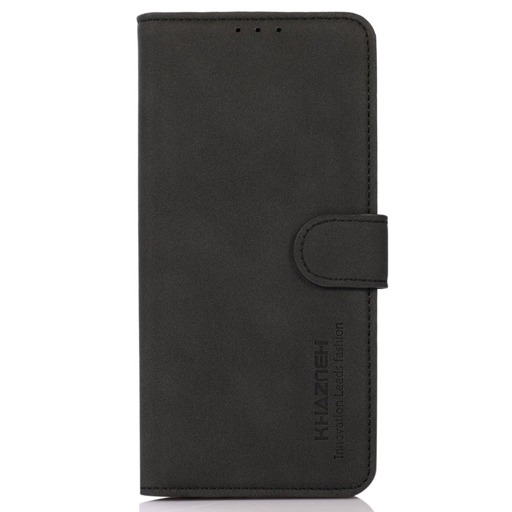 OnePlus 12 KHAZNEH Retro Læder Mobil Cover m. Pung - Sort