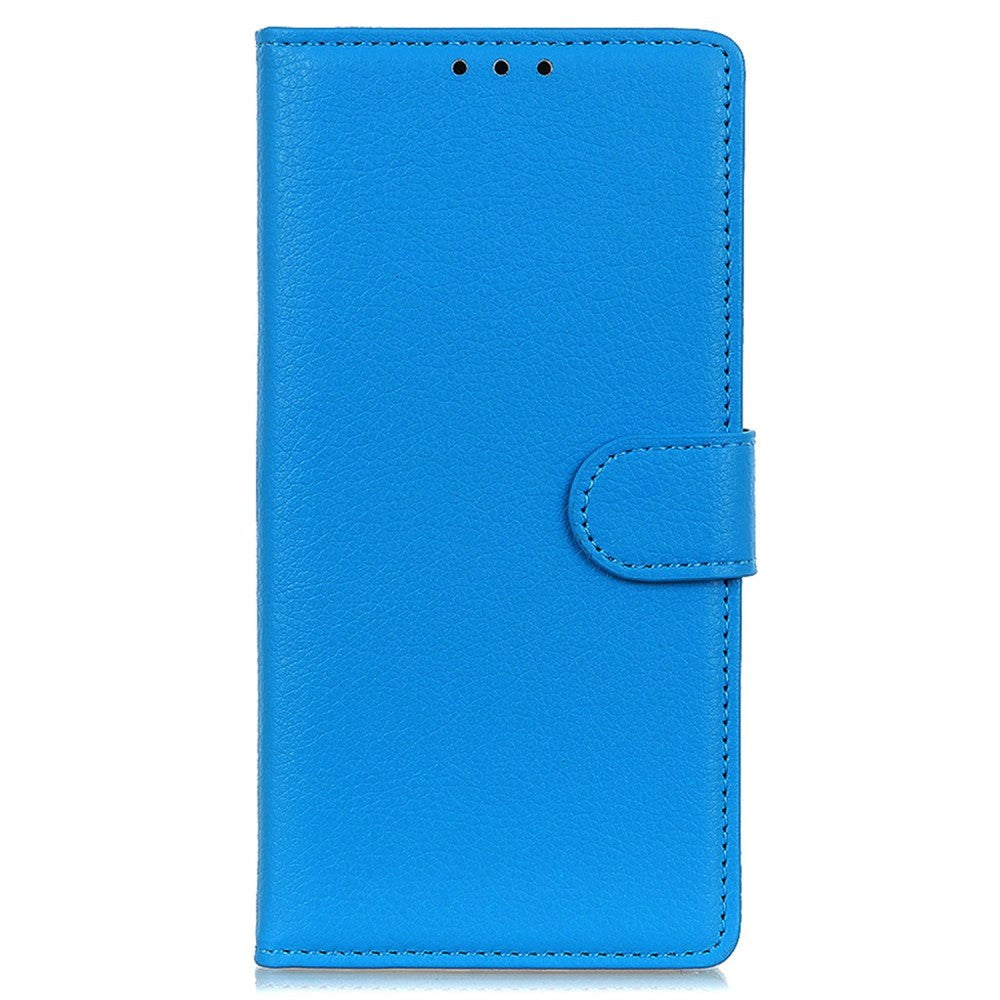 OnePlus 12 Litchi Læder Mobil Cover m. Pung - Blå