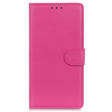 OnePlus 12 Litchi Læder Mobil Cover m. Pung - Pink