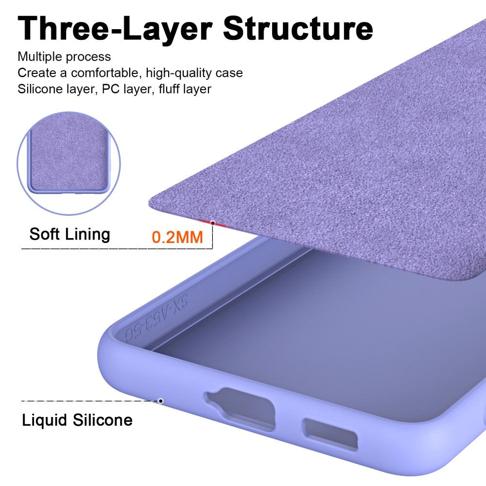 Samsung Galaxy A55 (5G) Mat Fleksibelt Mobil Cover - Lilla