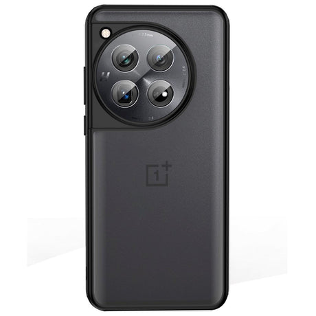 OnePlus 12 Hårdt Plastik Mobil Cover - Gennemsigtig / Sort Kant