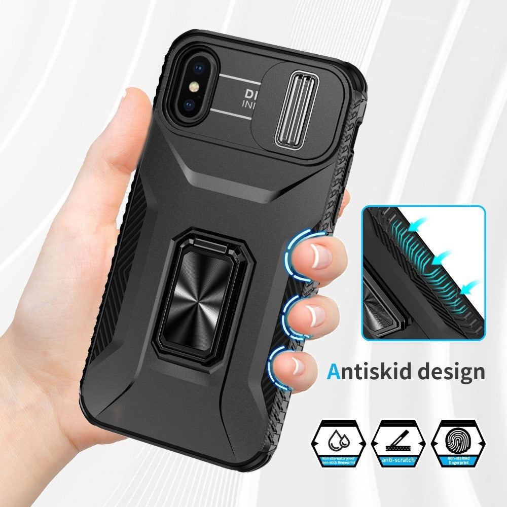 EIDERWOOD iPhone X / XS Håndværker Mobil Cover m. Magnetisk Kickstand & Cam Slider - Sort