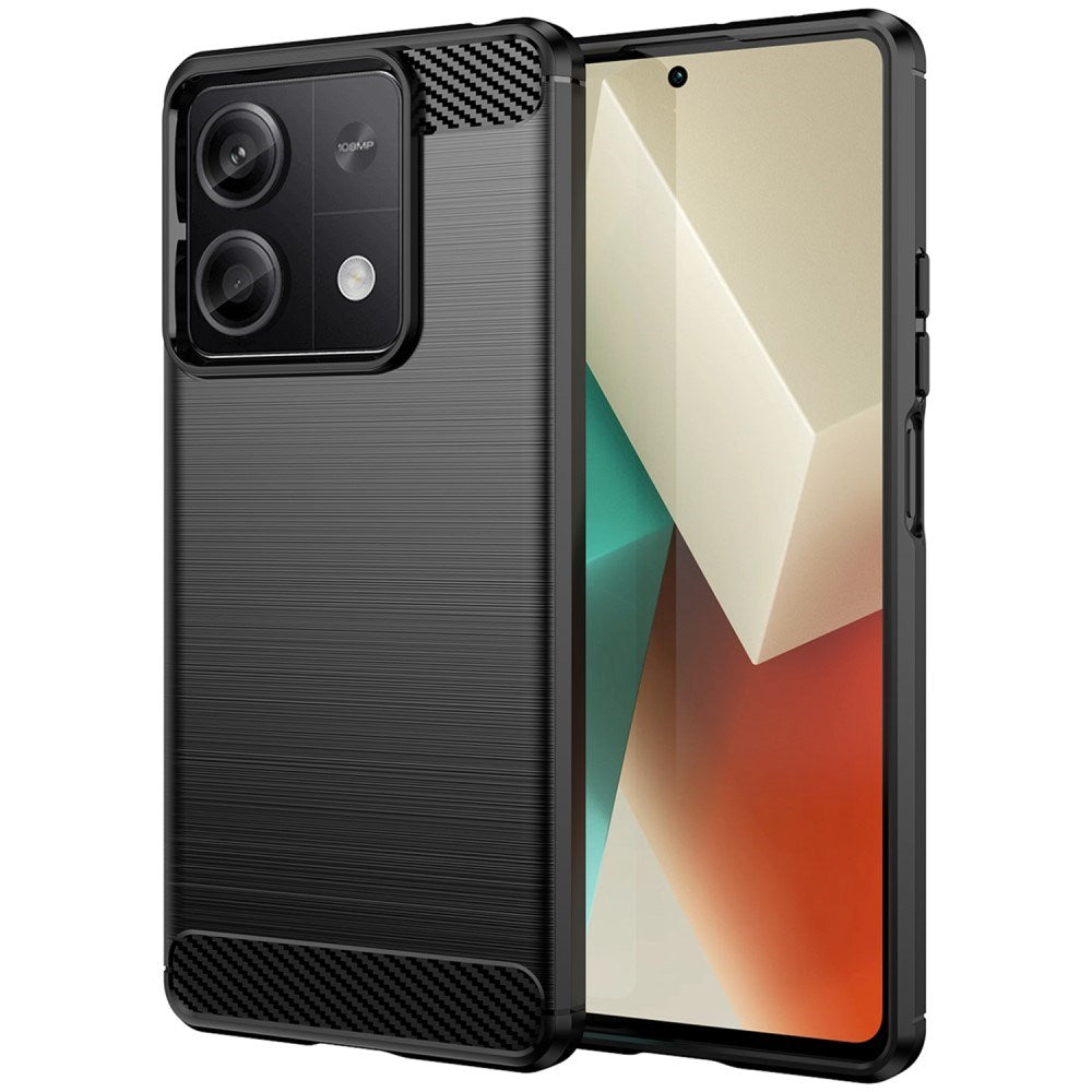 Xiaomi Redmi Note 13 (5G) Brushed Carbon Mobil Cover - Sort