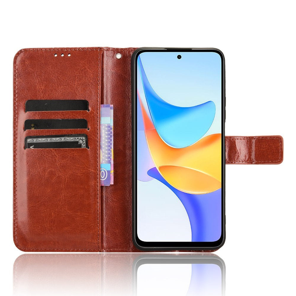 EIDERWOOD - Honor X7b / 90 Smart - Kunstlæder Flip Cover m. Strop - Brun