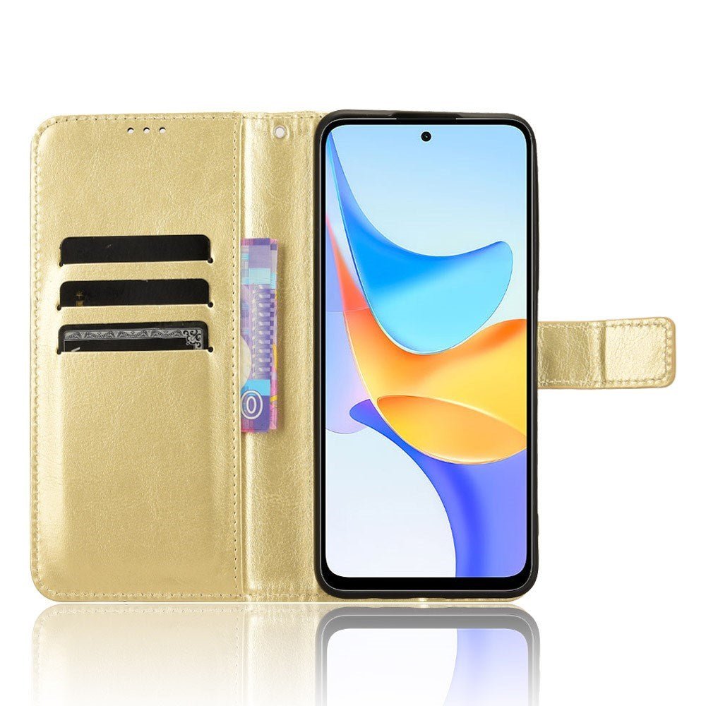 EIDERWOOD - Honor X7b / 90 Smart - Kunstlæder Flip Cover m. Strop - Guld