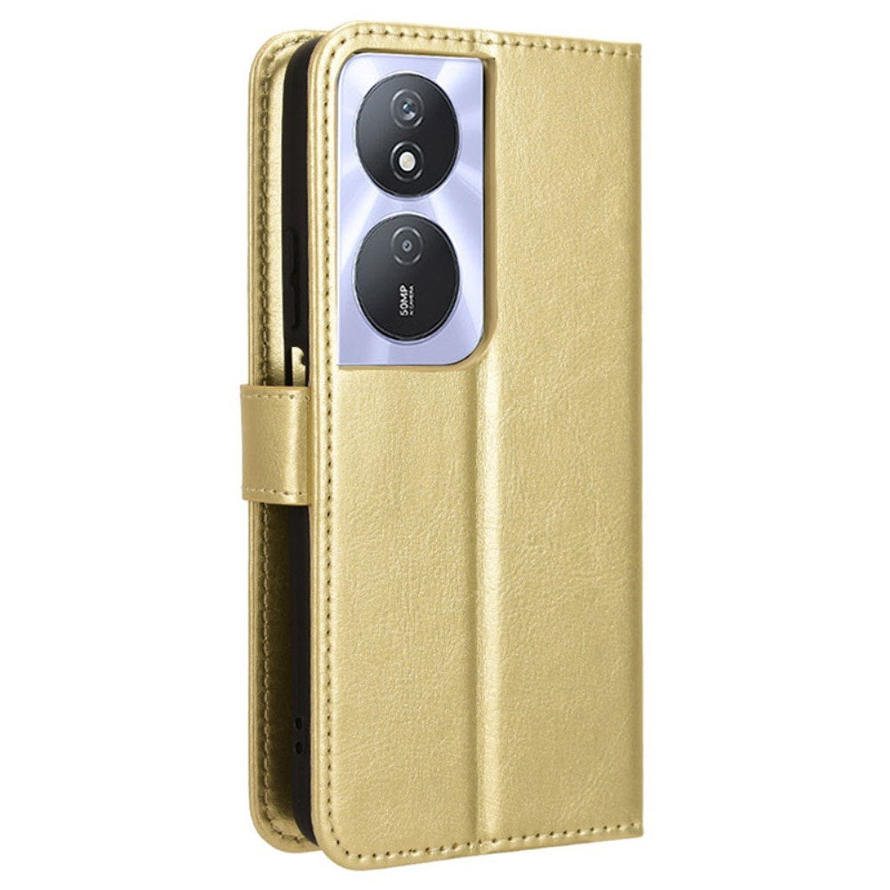 EIDERWOOD - Honor X7b / 90 Smart - Kunstlæder Flip Cover m. Strop - Guld