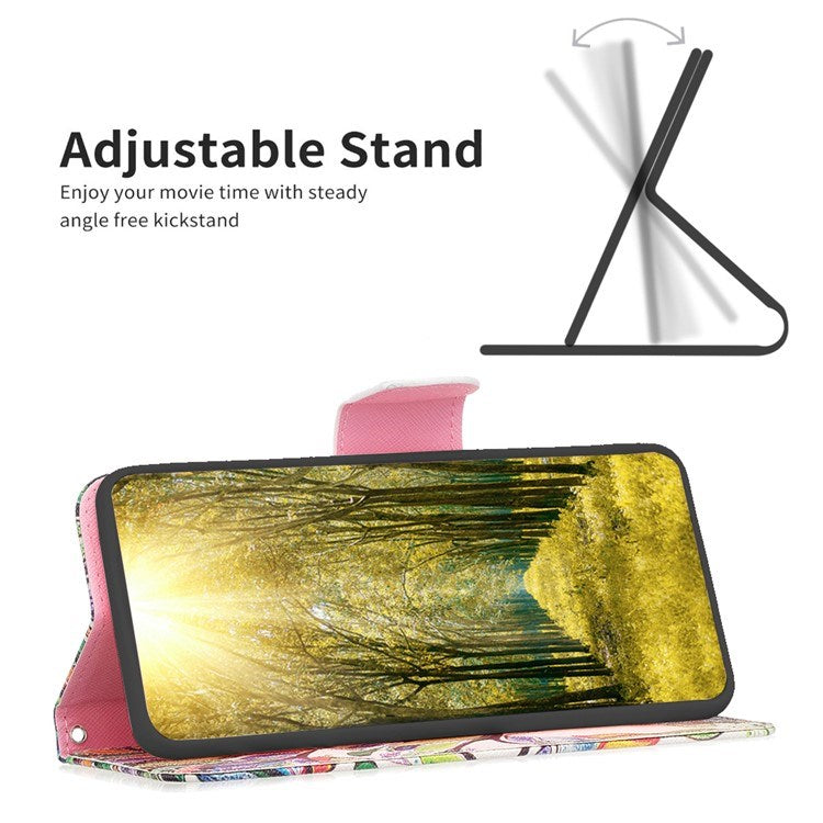 EIDERWOOD Samsung Galaxy Xcover 7 Flip Cover - 2 x Kortholder & Standerfunktion - Farverigt Træ
