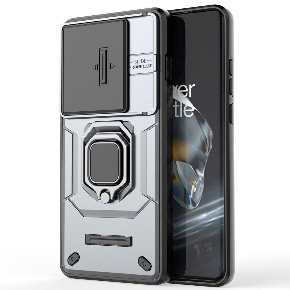 OnePlus 12 Håndværker Mobil Cover m. Magnetisk Kickstand & Cam Slider - Grå