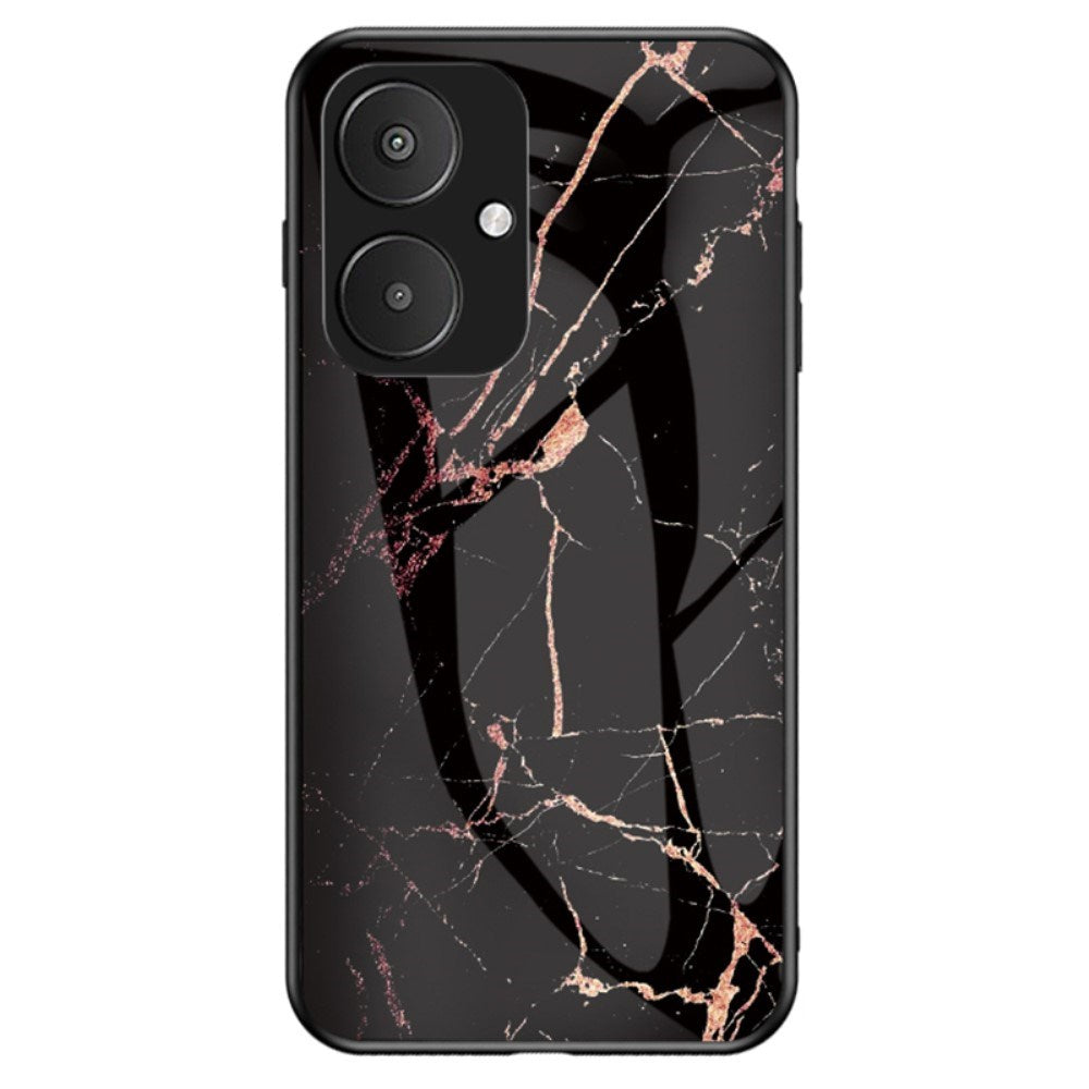 EIDERWOOD Xiaomi Redmi 13C (5G) Plastik Mobil Cover m. Glasbagside - Sort & Guld Marmor