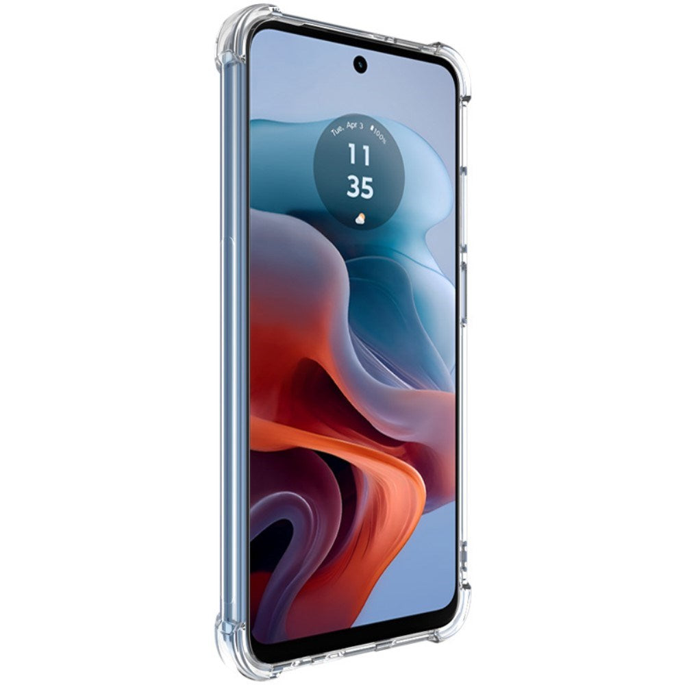 Motorola Moto G04 / G24 / G24 Power IMAK Shock Resistant Plastik Mobil Cover - Gennemsigtig