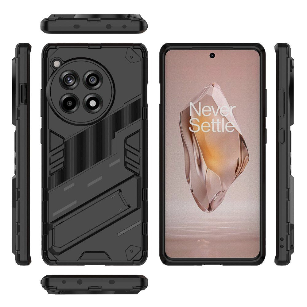 EIDERWOOD OnePlus 12R Hybrid Håndværker Mobil Cover m. Kickstand - Sort