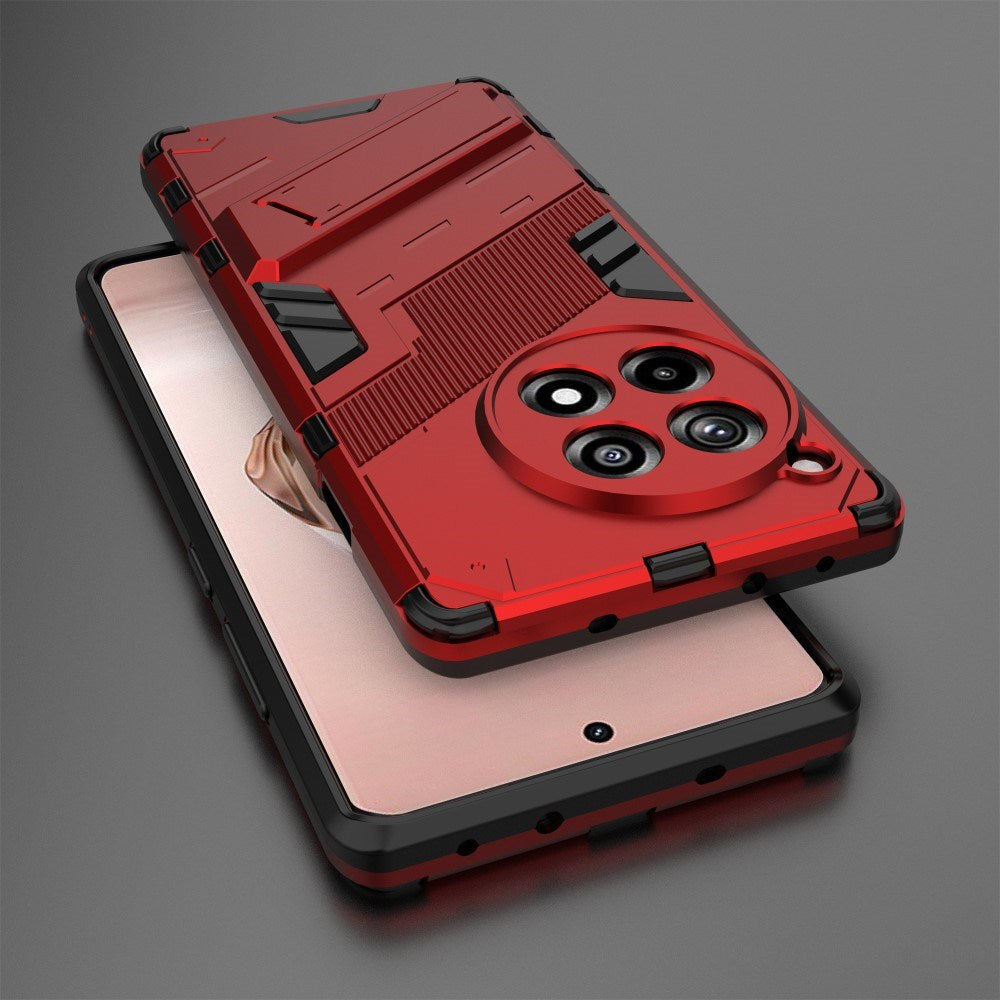 EIDERWOOD OnePlus 12R Hybrid Håndværker Mobil Cover m. Kickstand - Rød