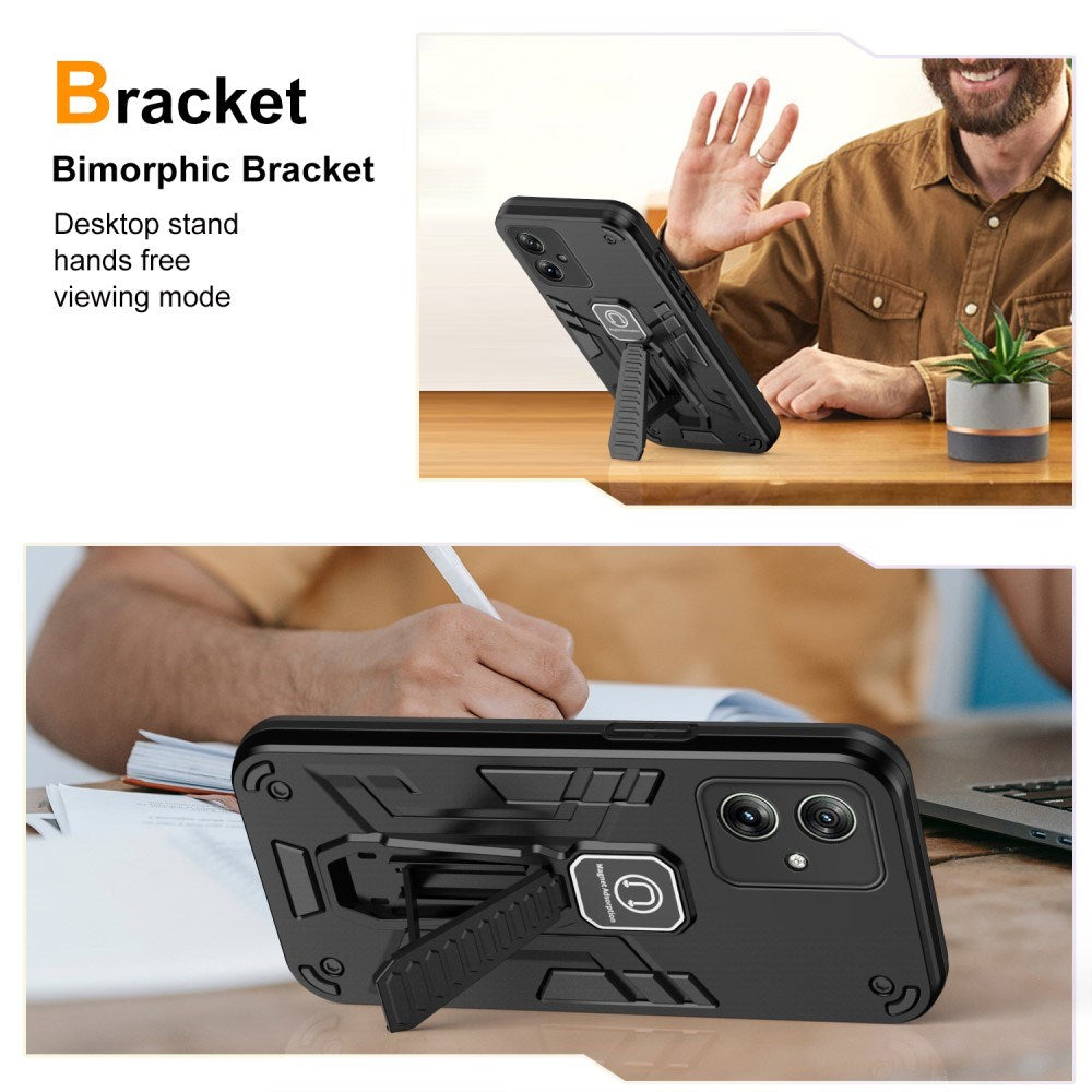 EIDERWOOD Motorola Moto G54 Håndværker Mobil Cover m. Kickstand - Sort