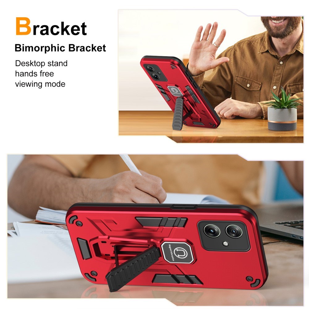 EIDERWOOD Motorola Moto G54 Håndværker Mobil Cover m. Kickstand - Rød