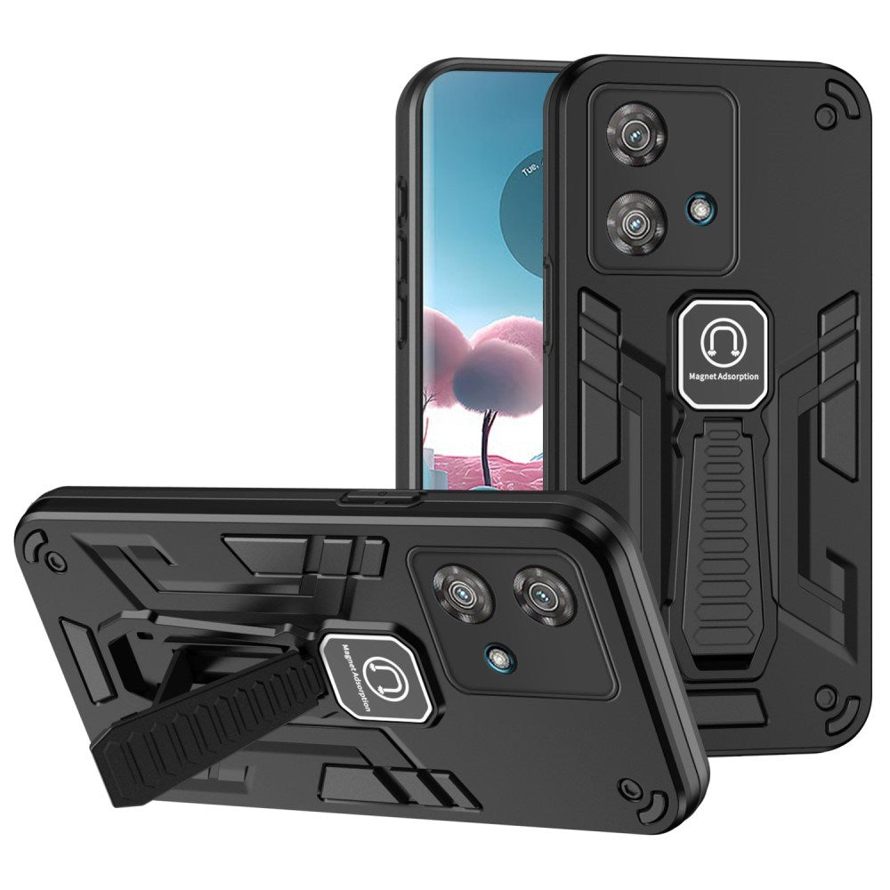 EIDERWOOD Motorola Edge 40 Neo Håndværker Mobil Cover m. Kickstand - Sort