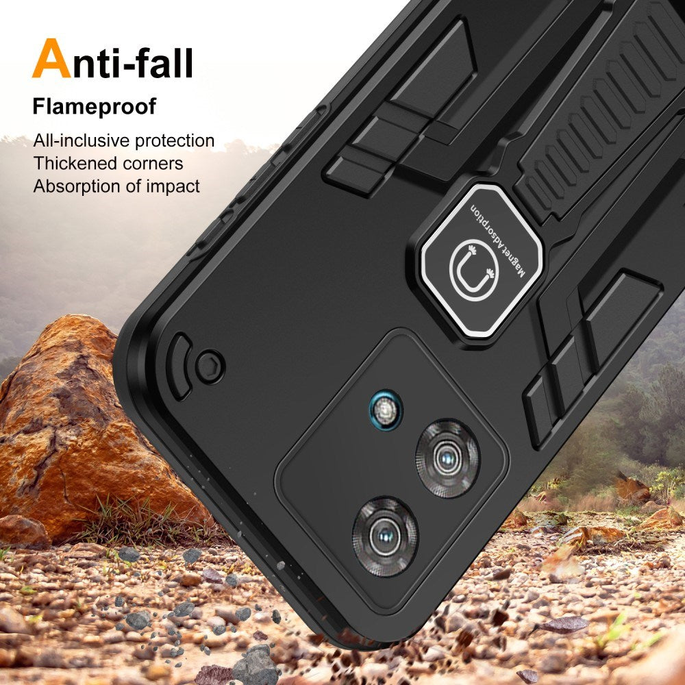 EIDERWOOD Motorola Edge 40 Neo Håndværker Mobil Cover m. Kickstand - Sort