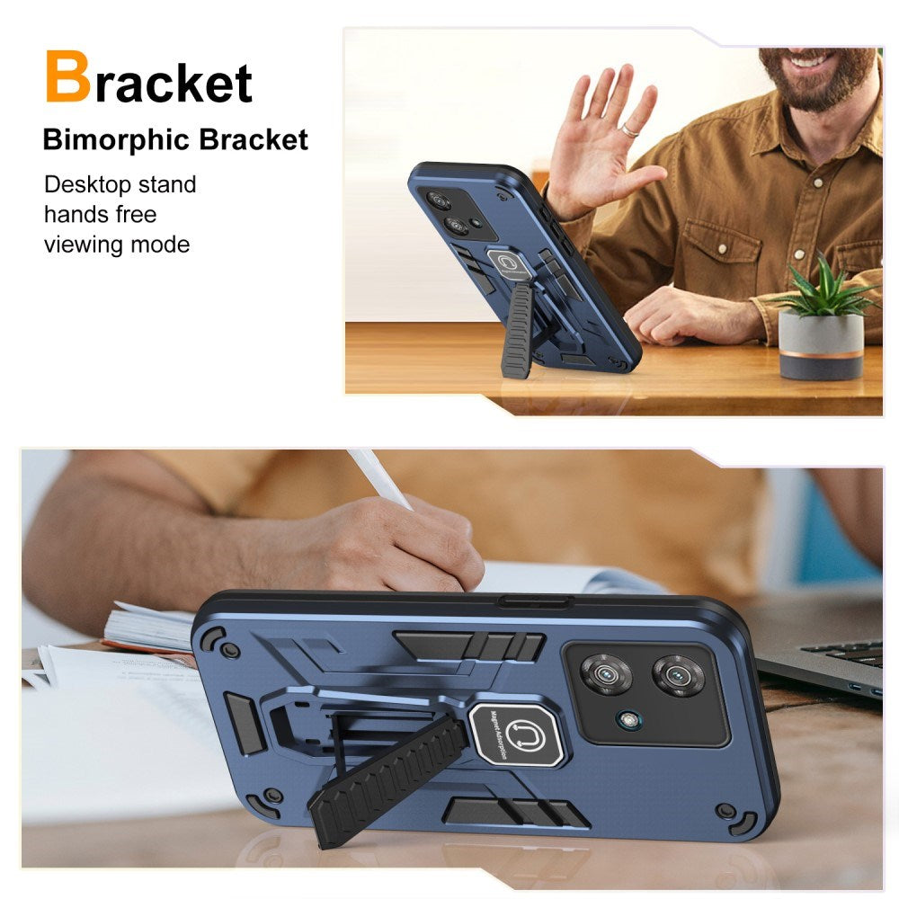 EIDERWOOD Motorola Edge 40 Neo Håndværker Mobil Cover m. Kickstand - Blå