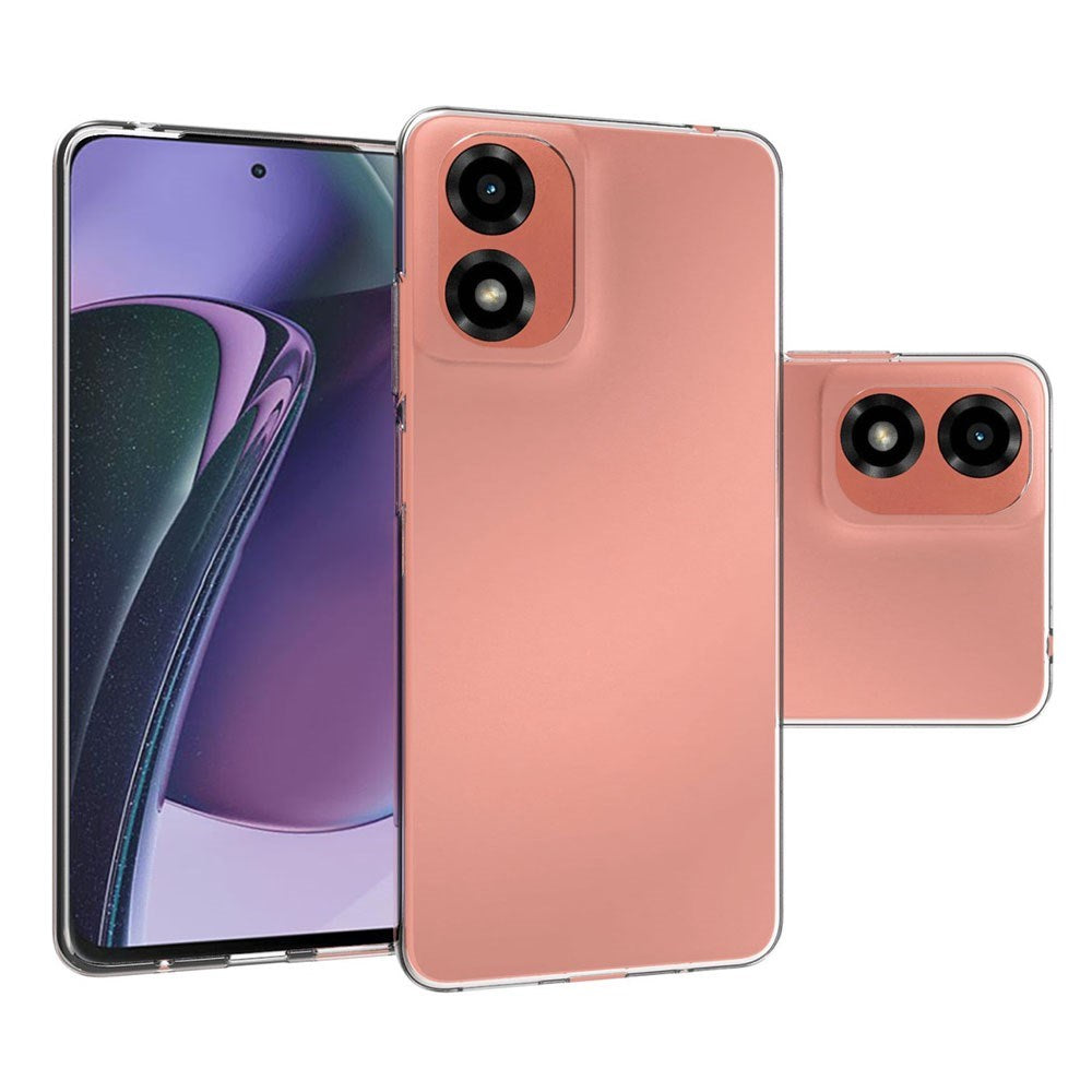 EIDERWOOD Motorola Moto E14 4G / G04 4G / G04s 4G / G24 4G Fleksibelt Plastik Mobil Cover - Gennemsigtigt