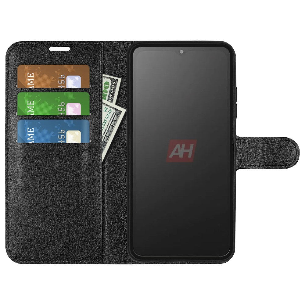 EIDERWOOD Samsung Galaxy Xcover 7 Litchi Læder Mobil Cover m. Pung - Sort