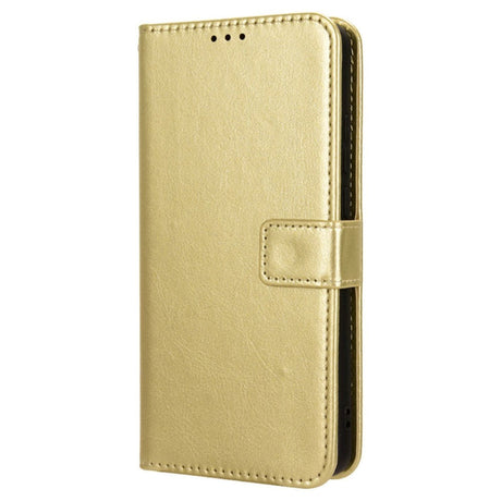 EIDERWOOD OnePlus 12R Blankt Læder Mobil Cover m. Pung & Strop - Guld