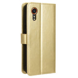 EIDERWOOD Samsung Galaxy Xcover 7 Blankt Læder Mobil Cover m. Pung & Strop - Guld