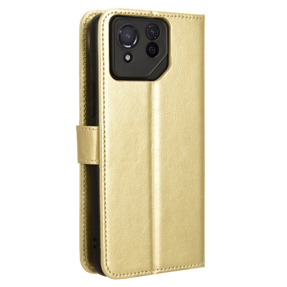 EIDERWOOD Asus ROG Phone 8 / 8 Pro Læder Mobil Cover m. Pung & Strop - Guld