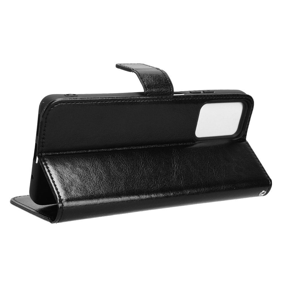 EIDERWOOD Motorola Moto G04 / G24 / G24 Power Blankt Læder Mobil Cover m. Pung & Strop - Sort